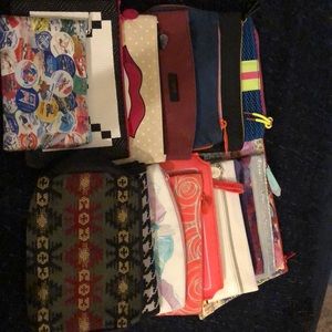 Lot of 16 Ipsy and cosmetic bags